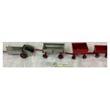 Collection of Miniature Die Cast Farmall Tractors and Implements