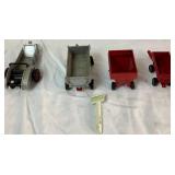 Collection of Miniature Die Cast Farmall Tractors and Implements