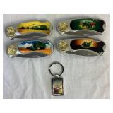 Collection of 4 Boxed Knife Sets Representing the American Farmer Collection of 4 Boxed Knife Sets Representing the American Farmer