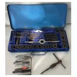 Garage Collection of Die and Tap Set, Metal Files, Hobby Knife Sets, Vintage Planer, Vintage Andy Aluminum Snips, Vintage Mora Hunting Knife and Mat Knives Garage Collection of Die and Tap Set, Metal Files, Hobby Knife Sets, Vintage Planer, Vintage Andy Aluminum Snips, Vintage Mora Hunting Knife and Mat Knives