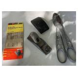 Garage Collection of Die and Tap Set, Metal Files, Hobby Knife Sets, Vintage Planer, Vintage Andy Aluminum Snips, Vintage Mora Hunting Knife and Mat Knives Garage Collection of Die and Tap Set, Metal Files, Hobby Knife Sets, Vintage Planer, Vintage Andy Aluminum Snips, Vintage Mora Hunting Knife and Mat Knives
