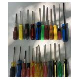 Collection of Phillips Screw Drivers and Straight Pick Tools Collection of Phillips Screw Drivers and Straight Pick Tools