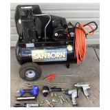 Sanborn 20 Gal Air Compressor and Air Tools Sanborn 20 Gal Air Compressor and Air Tools