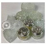 Collection of 11 Glass Ring Holders and Small Jewelry Keepers Collection of 11 Glass Ring Holders and Small Jewelry Keepers