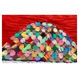 Vintage Hand Tied Patchwork Quilt 84" x 104" (Queen)