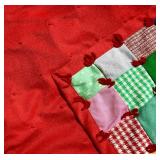 Vintage Hand Tied Patchwork Quilt 84" x 104" (Queen)