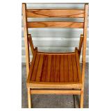 Set of Four Vintage Wooden Folding Chairs Made in Romania Set of Four Vintage Wooden Folding Chairs Made in Romania