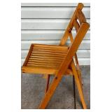 Set of Four Vintage Wooden Folding Chairs Made in Romania Set of Four Vintage Wooden Folding Chairs Made in Romania