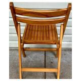 Set of Four Vintage Wooden Folding Chairs Made in Romania Set of Four Vintage Wooden Folding Chairs Made in Romania
