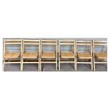 MCM Wood Slat Folding Chairs - Set of 6 MCM Wood Slat Folding Chairs - Set of 6