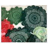 Collection of Handcrafted Doilies - Many Colors and Sizes - 19 pieces Collection of Handcrafted Doilies - Many Colors and Sizes - 19 pieces