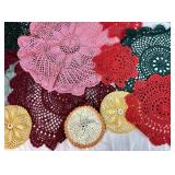 Collection of Handcrafted Doilies - Many Colors and Sizes - 19 pieces Collection of Handcrafted Doilies - Many Colors and Sizes - 19 pieces