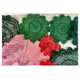 Collection of Handcrafted Doilies - Many Colors and Sizes - 19 pieces Collection of Handcrafted Doilies - Many Colors and Sizes - 19 pieces