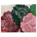 Collection of Handcrafted Doilies - Many Colors and Sizes - 19 pieces Collection of Handcrafted Doilies - Many Colors and Sizes - 19 pieces