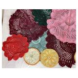 Collection of Handcrafted Doilies - Many Colors and Sizes - 19 pieces Collection of Handcrafted Doilies - Many Colors and Sizes - 19 pieces