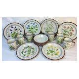Vintage Wildflower Stoneware Collection from Japan - Includes: 6 Mugs, 6 Plates, 6 Sauce Bowls Vintage Wildflower Stoneware Collection from Japan - Includes: 6 Mugs, 6 Plates, 6 Sauce Bowls