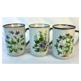 Vintage Wildflower Stoneware Collection from Japan - Includes: 6 Mugs, 6 Plates, 6 Sauce Bowls Vintage Wildflower Stoneware Collection from Japan - Includes: 6 Mugs, 6 Plates, 6 Sauce Bowls