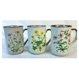 Vintage Wildflower Stoneware Collection from Japan - Includes: 6 Mugs, 6 Plates, 6 Sauce Bowls Vintage Wildflower Stoneware Collection from Japan - Includes: 6 Mugs, 6 Plates, 6 Sauce Bowls