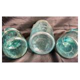 Large Collection of Vintage and Antique Canning Jars- Many with Bails and Lids - Includes: Atlas, Amazon, Ball, McDonald, and Diamond Brand