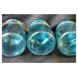 Large Collection of Vintage and Antique Canning Jars- Many with Bails and Lids - Includes: Atlas, Amazon, Ball, McDonald, and Diamond Brand