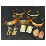 Collection of Copper Jewelry - Bracelets and Earrings Collection of Copper Jewelry - Bracelets and Earrings