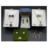 Sterling Silver Necklace and Earring Sets Sterling Silver Necklace and Earring Sets