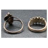 Sterling Silver and Turquoise Rings - 5 Rings sizes 5, 6, 7 (3) Sterling Silver and Turquoise Rings - 5 Rings sizes 5, 6, 7 (3)