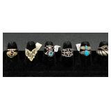 Sterling Silver Rings - Size 7 - Total Weight 1.127oz Sterling Silver Rings - Size 7 - Total Weight 1.127oz