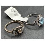 Sterling Silver Rings - Size 7 - Total Weight 1.127oz Sterling Silver Rings - Size 7 - Total Weight 1.127oz
