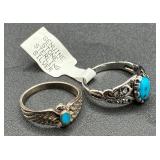 Sterling Silver Rings - Size 7 - Total Weight 1.127oz Sterling Silver Rings - Size 7 - Total Weight 1.127oz