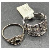 Sterling Silver Rings - Size 7 - Total Weight 1.127oz Sterling Silver Rings - Size 7 - Total Weight 1.127oz