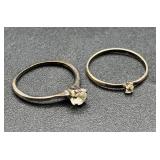 Sterling Silver Rings - Sizes 5 and 6 Total Weight -0.484oz Sterling Silver Rings - Sizes 5 and 6 Total Weight -0.484oz
