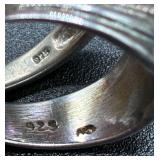 Sterling Silver Rings - Size 8, 9 and 10 Total weight 1.679oz Sterling Silver Rings - Size 8, 9 and 10 Total weight 1.679oz