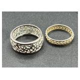 Sterling Silver Rings - Size 8, 9 and 10 Total weight 1.679oz Sterling Silver Rings - Size 8, 9 and 10 Total weight 1.679oz