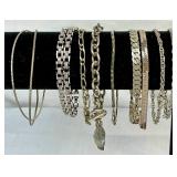 Grand Bundle of Silver Tone Necklaces and Bracelets Grand Bundle of Silver Tone Necklaces and Bracelets