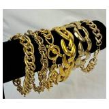 Chunky Gold Tone Necklaces, Earrings and Bracelets Chunky Gold Tone Necklaces, Earrings and Bracelets