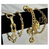 Chunky Gold Tone Necklaces, Earrings and Bracelets Chunky Gold Tone Necklaces, Earrings and Bracelets