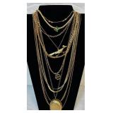 Large Assortment of Gold Tone Necklaces and Bracelets Large Assortment of Gold Tone Necklaces and Bracelets