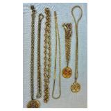 Large Assortment of Gold Tone Necklaces and Bracelets Large Assortment of Gold Tone Necklaces and Bracelets