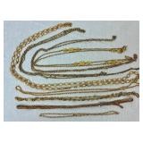 Large Assortment of Gold Tone Necklaces and Bracelets Large Assortment of Gold Tone Necklaces and Bracelets