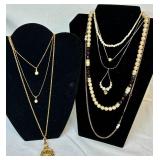 Vintage Faux Pearl Necklaces, Earrings, Bracelets and Pins Vintage Faux Pearl Necklaces, Earrings, Bracelets and Pins