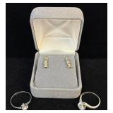 10K Gold Ring and Earring Bundle 10K Gold Ring and Earring Bundle