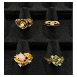 Collection of 27 Gold Tone Rings Size 7-8 Collection of 27 Gold Tone Rings Size 7-8