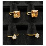 Collection of 27 Gold Tone Rings Size 7-8 Collection of 27 Gold Tone Rings Size 7-8