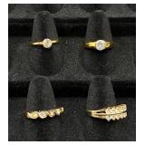 Collection of 27 Gold Tone Rings Size 7-8 Collection of 27 Gold Tone Rings Size 7-8