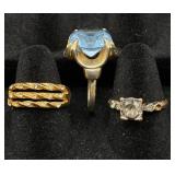 Collection of 27 Gold Tone Rings Size 7-8 Collection of 27 Gold Tone Rings Size 7-8