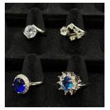 Bundle of 17 Silver Tone Rings Size 7-7.5 Bundle of 17 Silver Tone Rings Size 7-7.5
