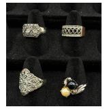 Bundle of 17 Silver Tone Rings Size 7-7.5 Bundle of 17 Silver Tone Rings Size 7-7.5