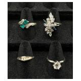 Bundle of 17 Silver Tone Rings Size 7-7.5 Bundle of 17 Silver Tone Rings Size 7-7.5