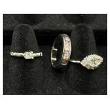 Bundle of 17 Silver Tone Rings Size 7-7.5 Bundle of 17 Silver Tone Rings Size 7-7.5